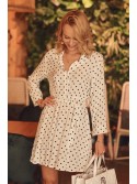 Delicate white polka dot dress 5014 - Online store - Boutique